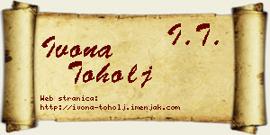 Ivona Toholj vizit kartica